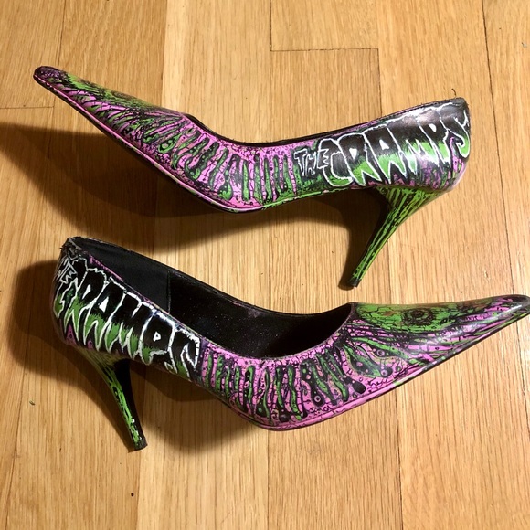 The Cramps ( punk / rockabilly) retro custom HEELS - Picture 1 of 6